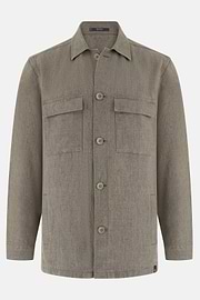 Link Shirt Jacket in Pure Washed Linen, Light Green, thumb, 5
