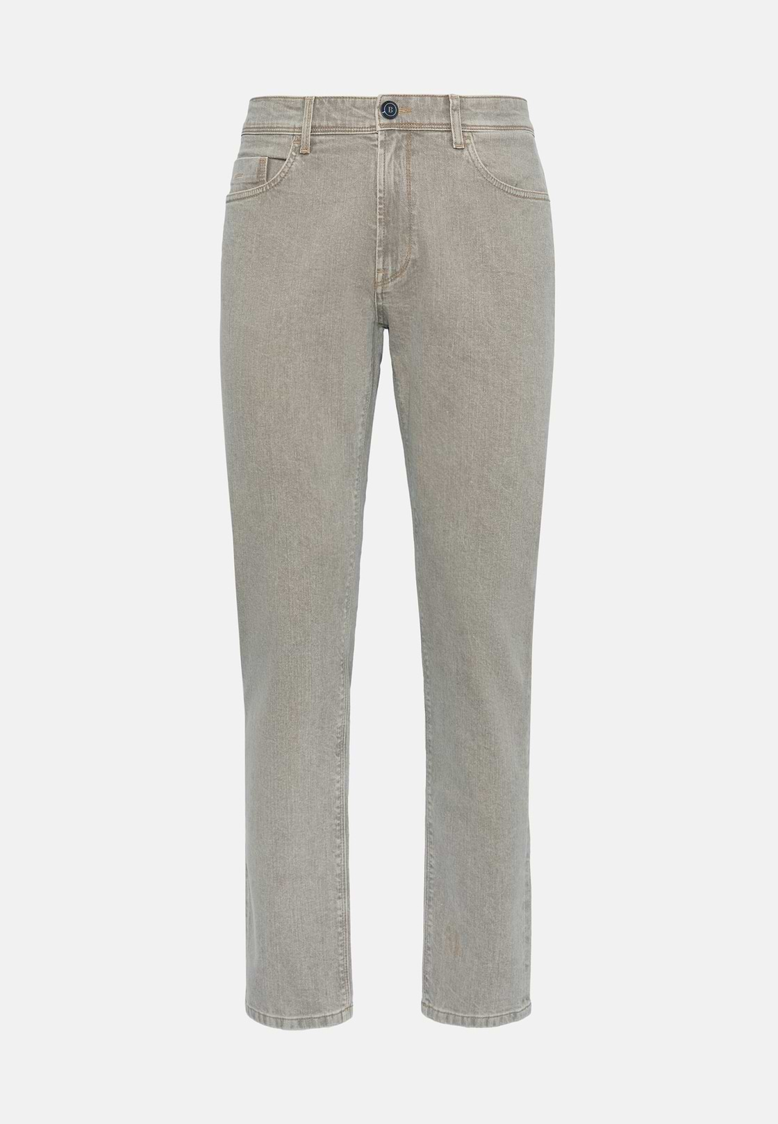 Dove Grey Stretch Denim Jeans, Taupe, hi-res