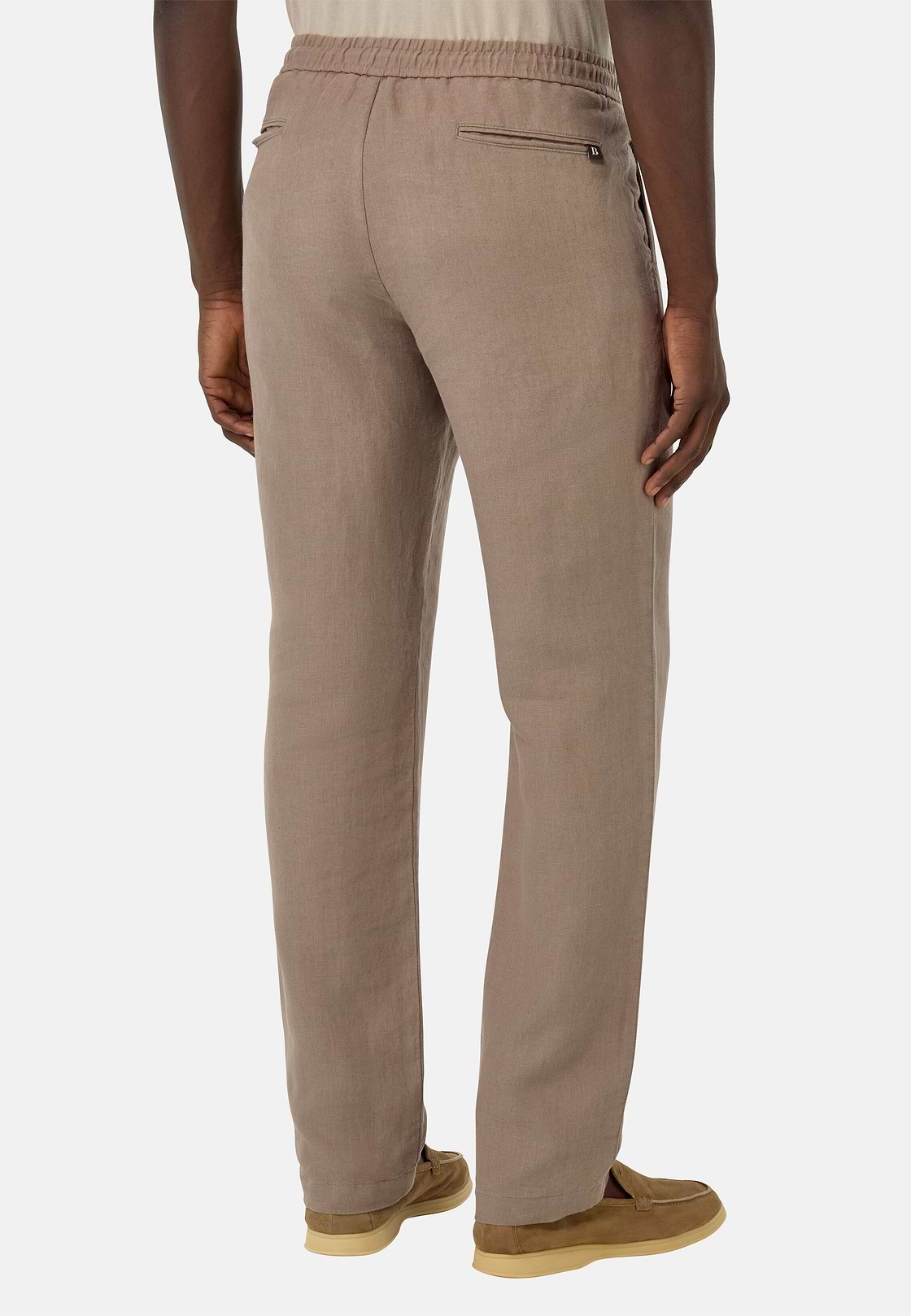 City Linen Trousers, Taupe, hi-res