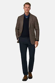 Blazer Micro Patterned Wool Cashmere, Brown, thumb, 2