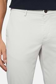 Stretch Cotton Trousers, Light grey, hi-res