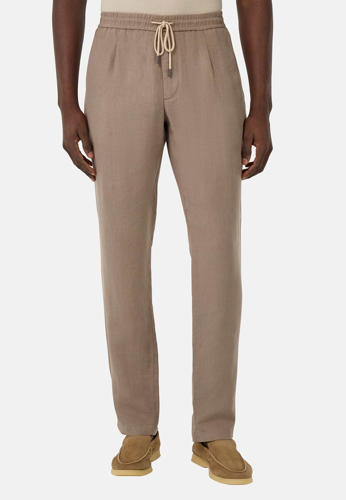 City Linen Trousers, Taupe, hi-res