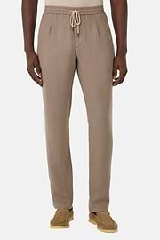 City Linen Trousers, Taupe, hi-res