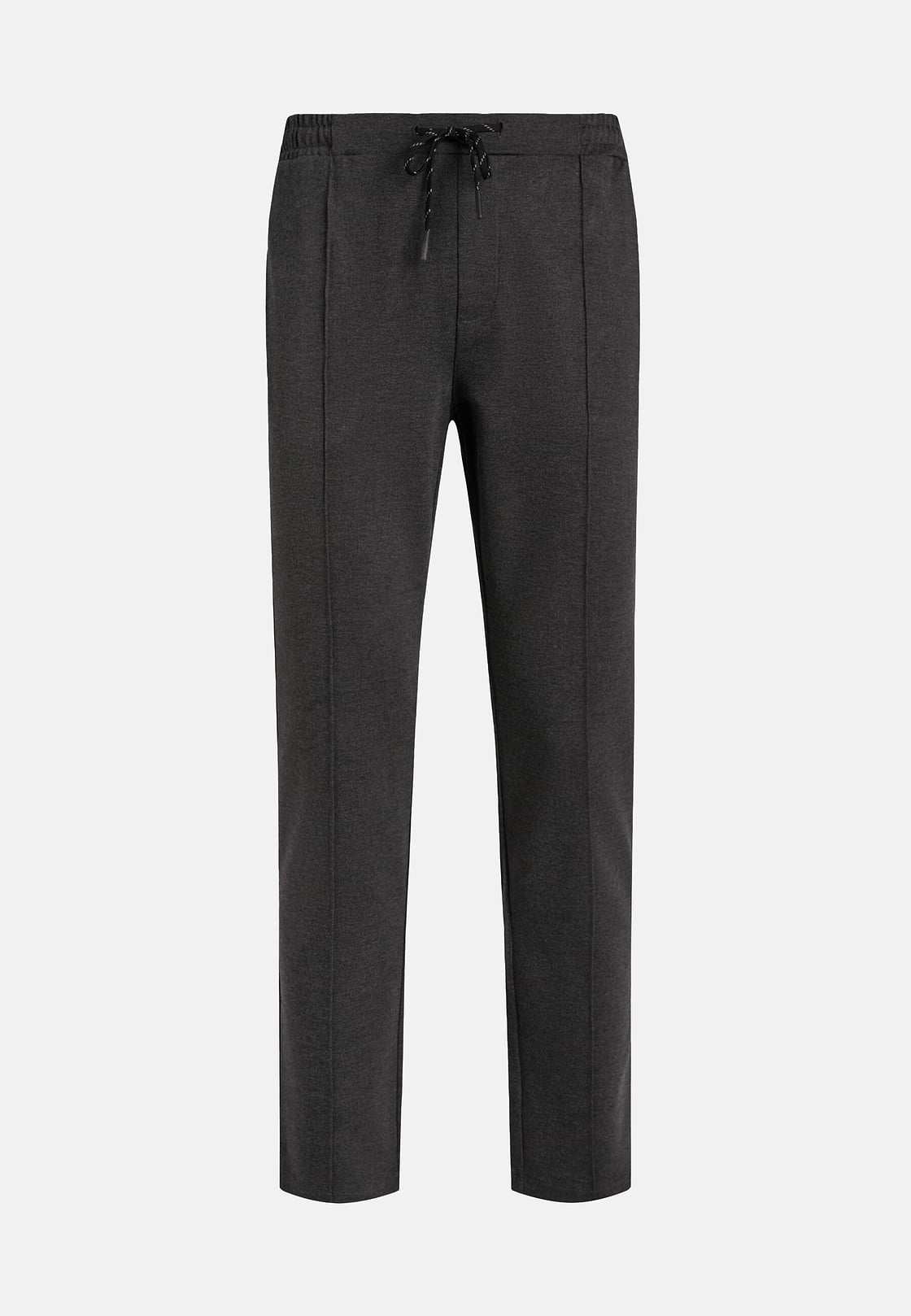 Stretch Interlock Technical Fabric Trousers, Charcoal, hi-res