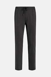 Stretch Interlock Technical Fabric Trousers, Charcoal, hi-res