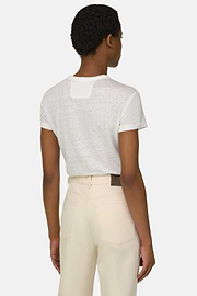 T-shirt en lin stretch, Blanc, thumb, 3