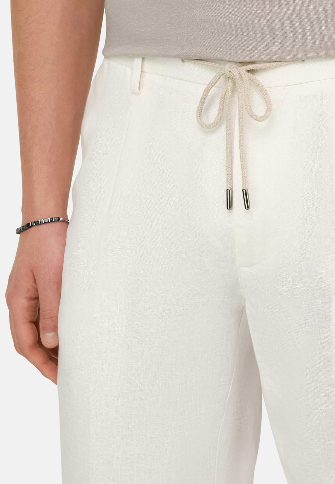 Bermudahose Aus Leinen, Weiß, hi-res, 5