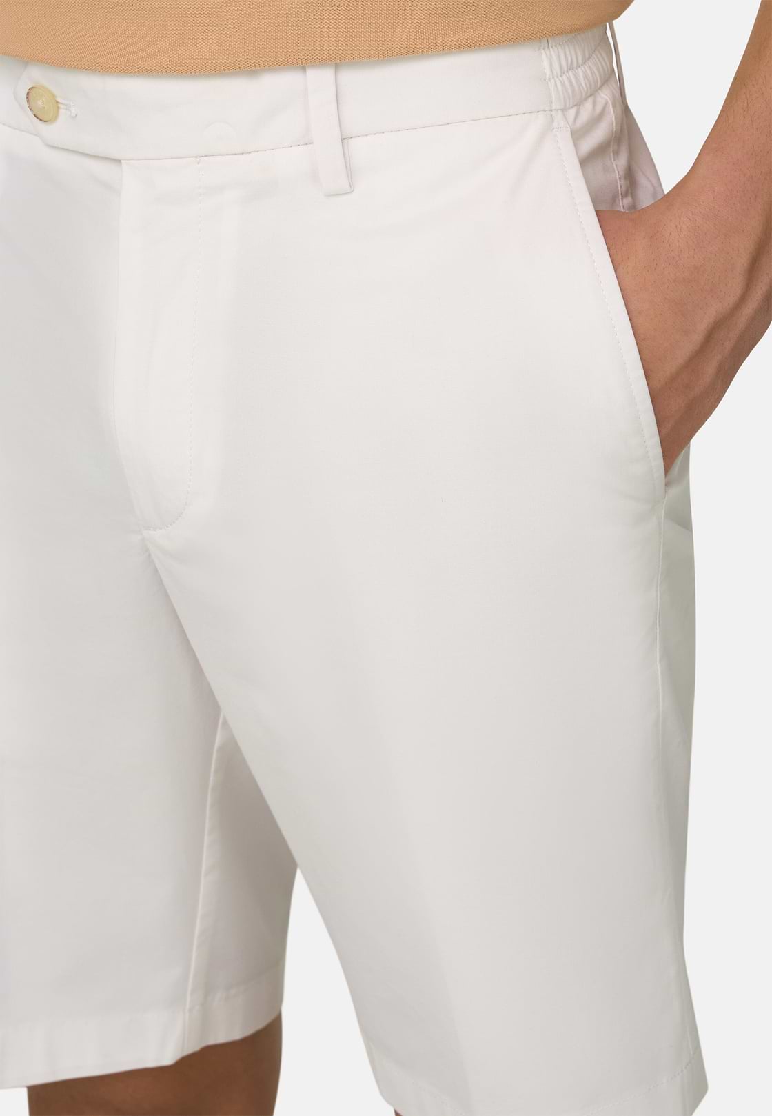 Bermuda En Coton Extensible, Blanc, hi-res, 5