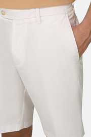 Bermuda En Coton Extensible, Blanc, thumb, 5