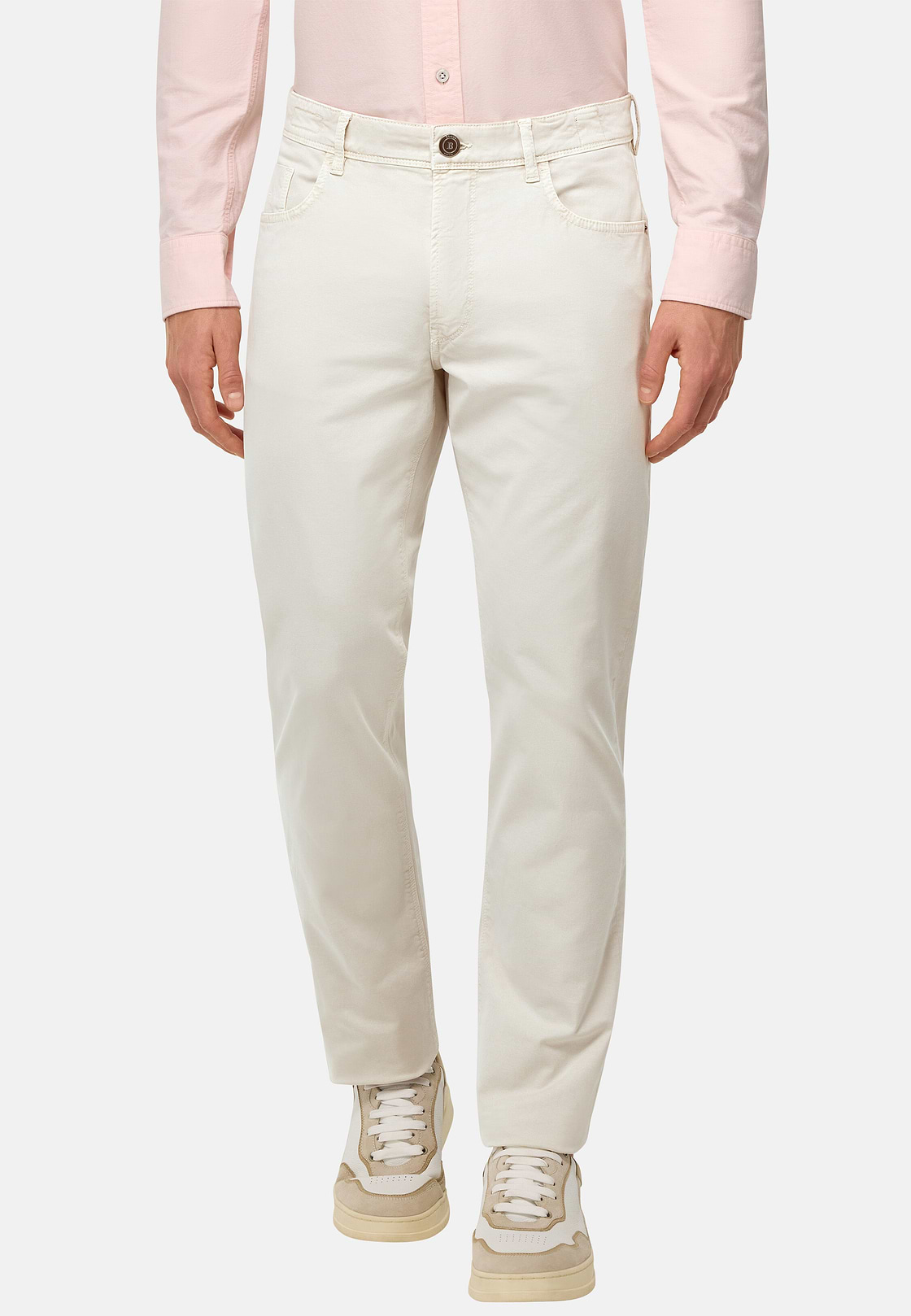 Jean En Coton Extensible, Sable, hi-res