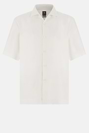 Regular Fit Linen Shirt, White, hi-res