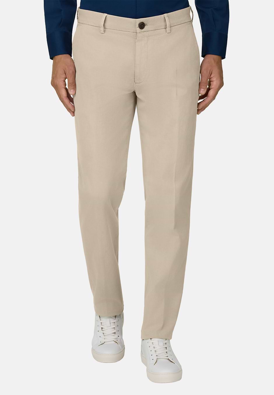 Hose Aus Baumwoll-Stretch, Beige, hi-res
