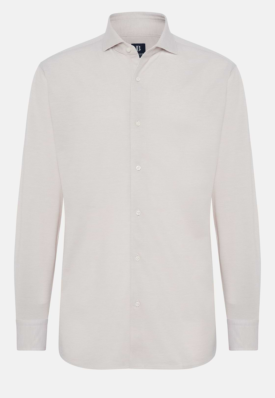 Polo Chemise en Piqué, Beige, hi-res