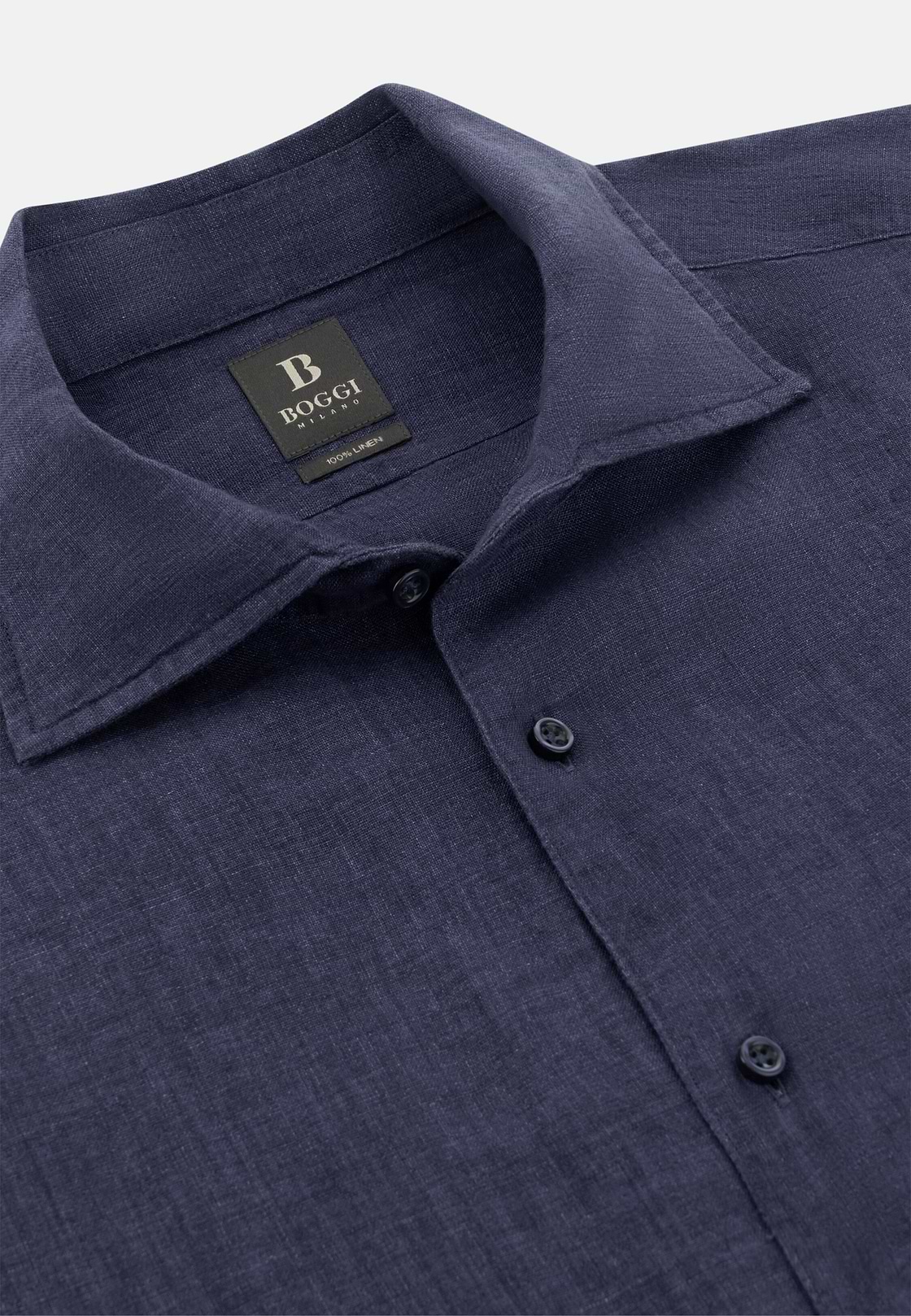 Hemd Aus Leinen Regular Fit, Navy blau, hi-res, 5