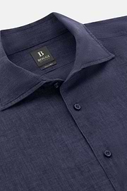 Hemd Aus Leinen Regular Fit, Navy blau, thumb, 5