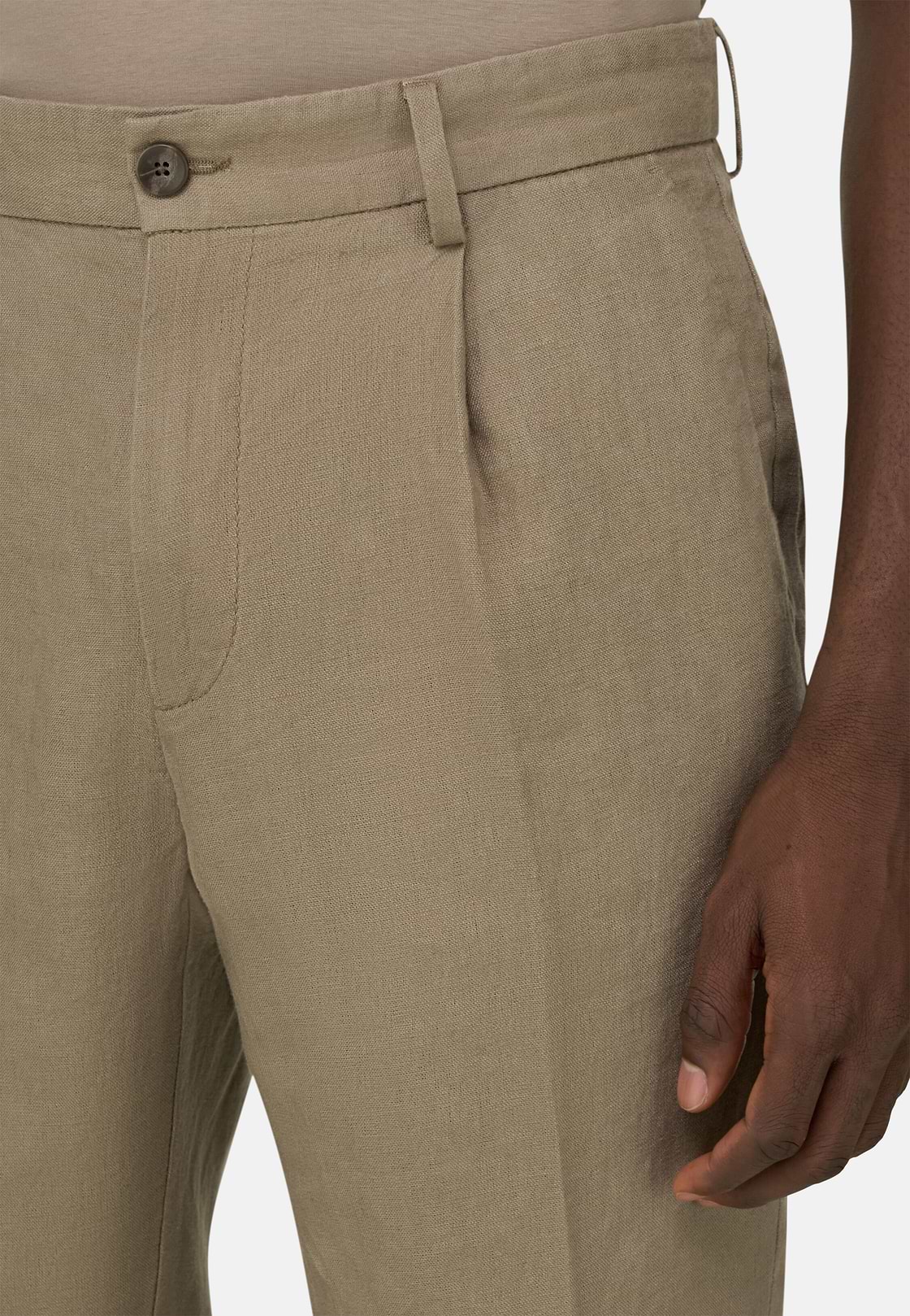 Solid Linen Pince Pants, , hi-res, 5