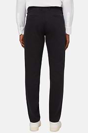 Stretch Cotton/Tencel Pants, Navy blue, hi-res