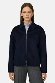 Blazer in Wool Pinstripe, Navy blue, thumb, 1