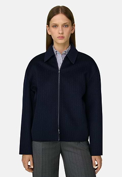 Blazer in Wool Pinstripe