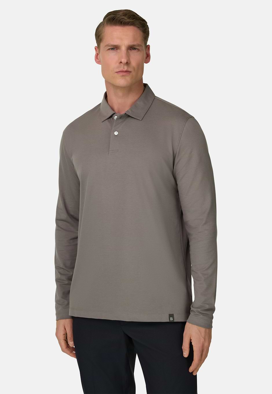 Poloshirt Aus Leistungsstarkem Piqué Mit S-Cafè®-Garn, Schlamm, hi-res