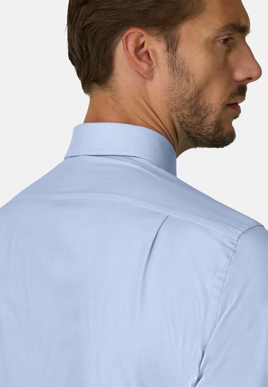 Shirt in Cotton Regular Fit, Light Blue, hi-res, 4