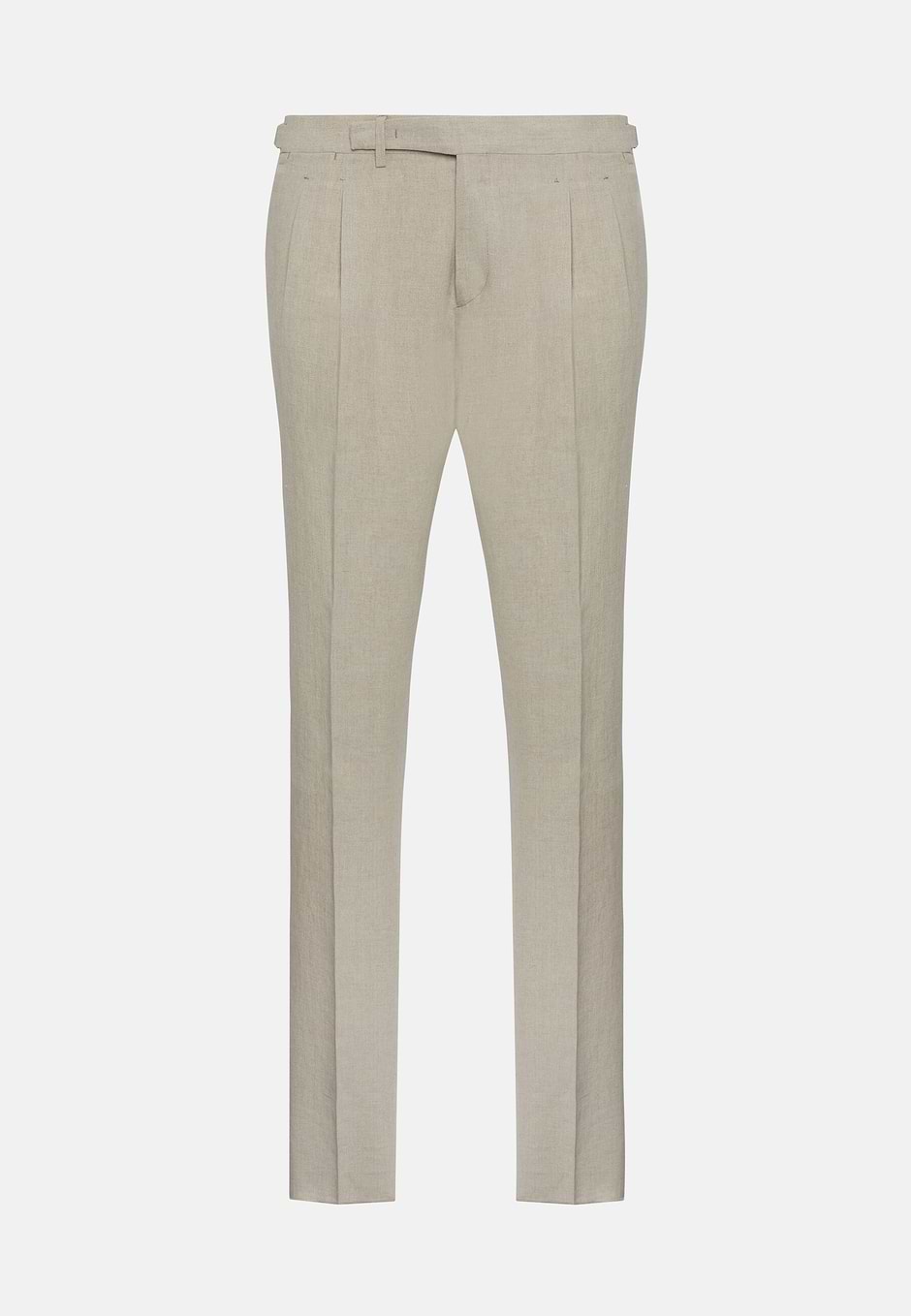 Pure Linen Trousers, Beige, hi-res