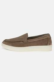 Suede Loafers, Brown, hi-res