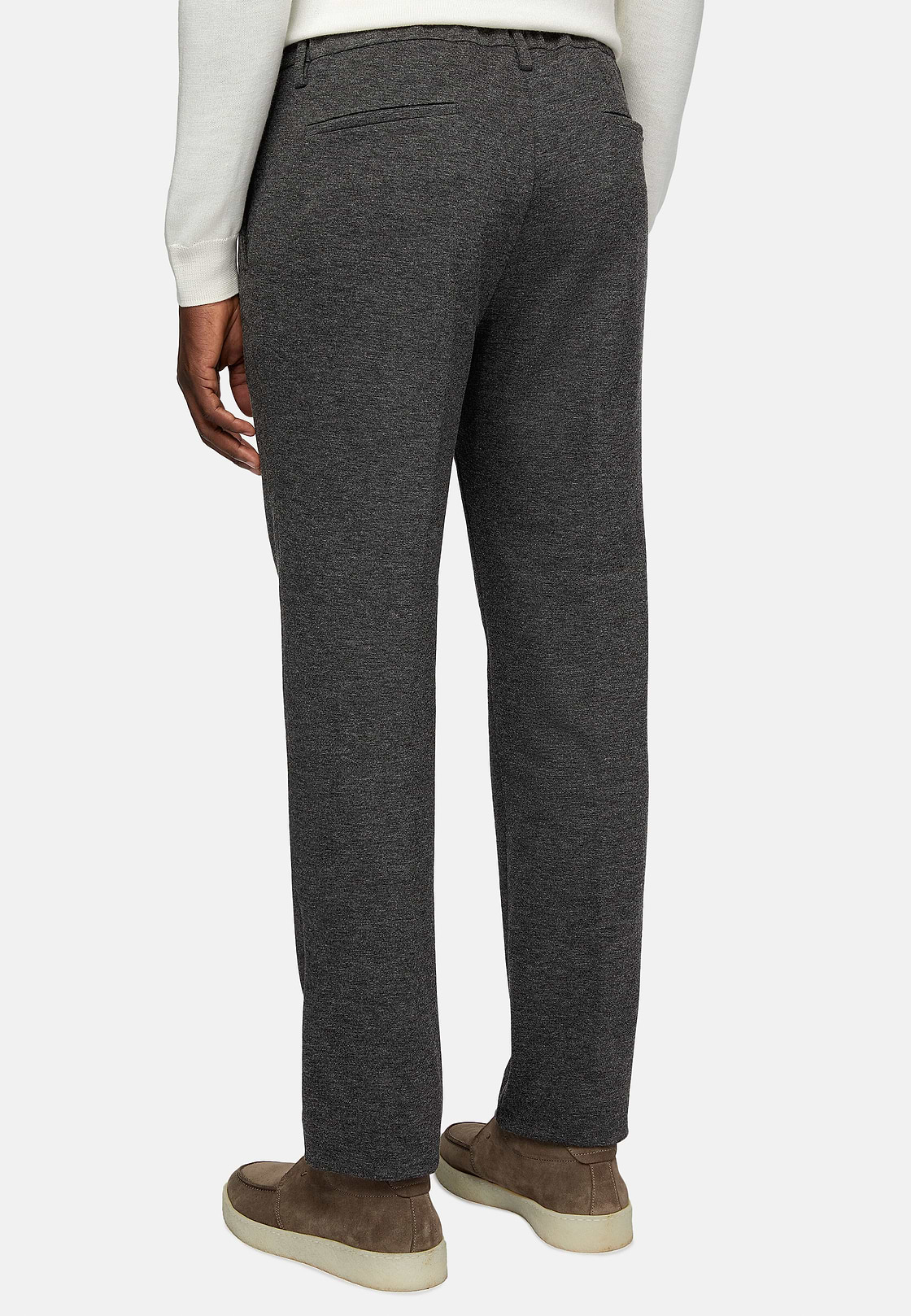 Broek van een mix van stretch vicose en nylon, Dark Grey, hi-res