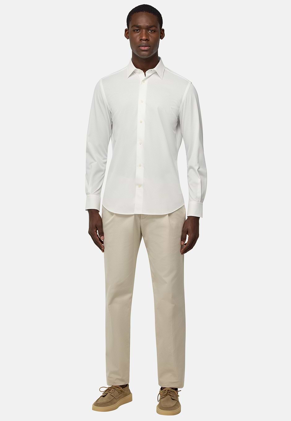 Regular Fit Japanese Jersey Polo Shirt, White, hi-res