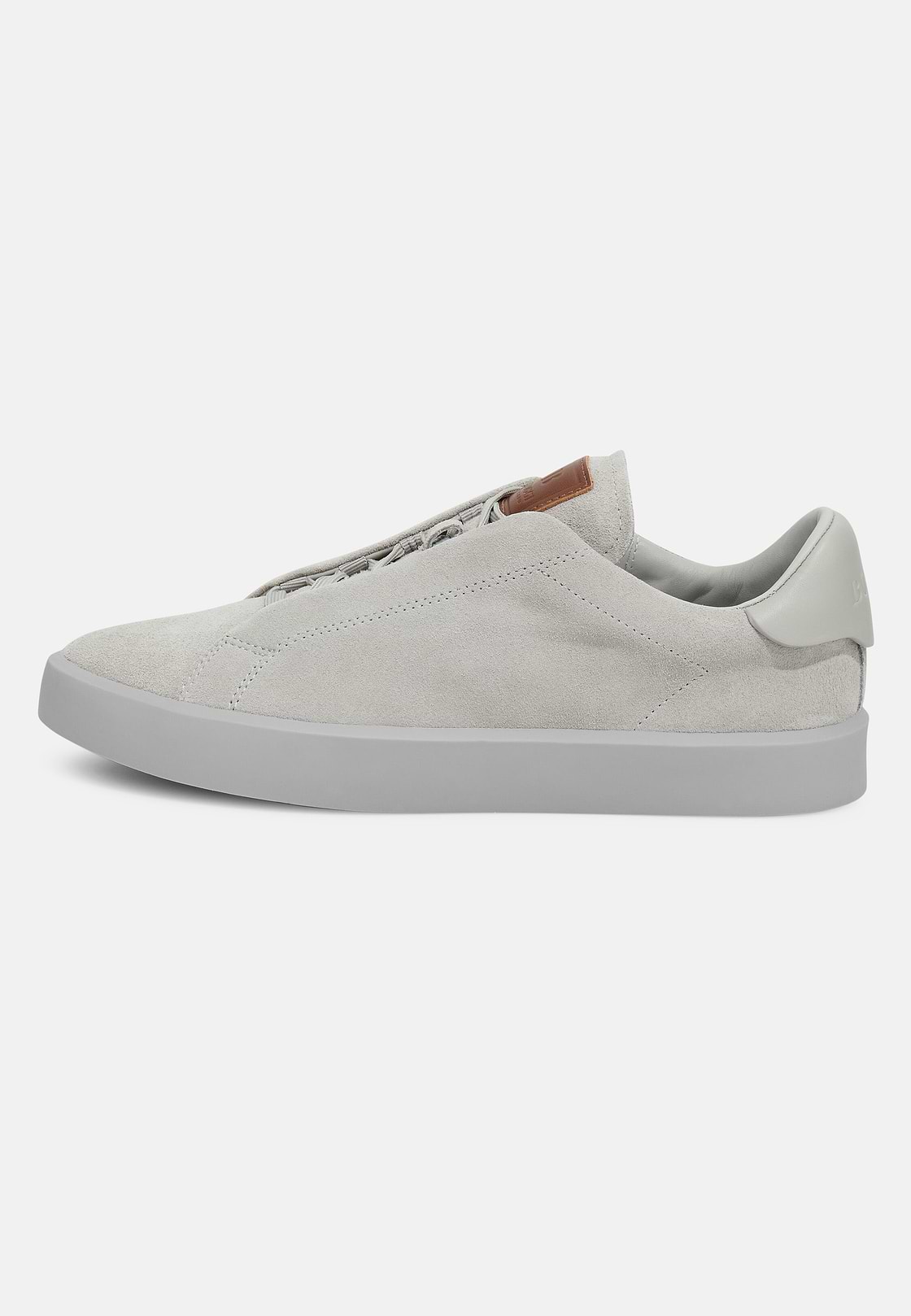 Suede Trainers, Grey, hi-res