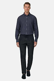 Hemd Aus Leinen Regular Fit, Navy blau, thumb, 1