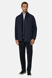 Giacca Camicia Double Nylon Stretch B Tech, Navy, thumb, 2