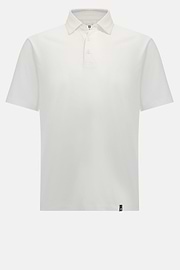 Polo Shirt In Stretch Supima Cotton, White, hi-res