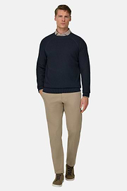 Cotton Crew Neck, Navy blue, thumb, 1