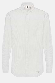 Regular Fit Organic Oxford Cotton Shirt, Light grey, hi-res