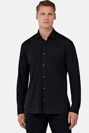 Polo camisa de piqué de alto rendimiento S.Cafè®Regular, Negro, hi-res