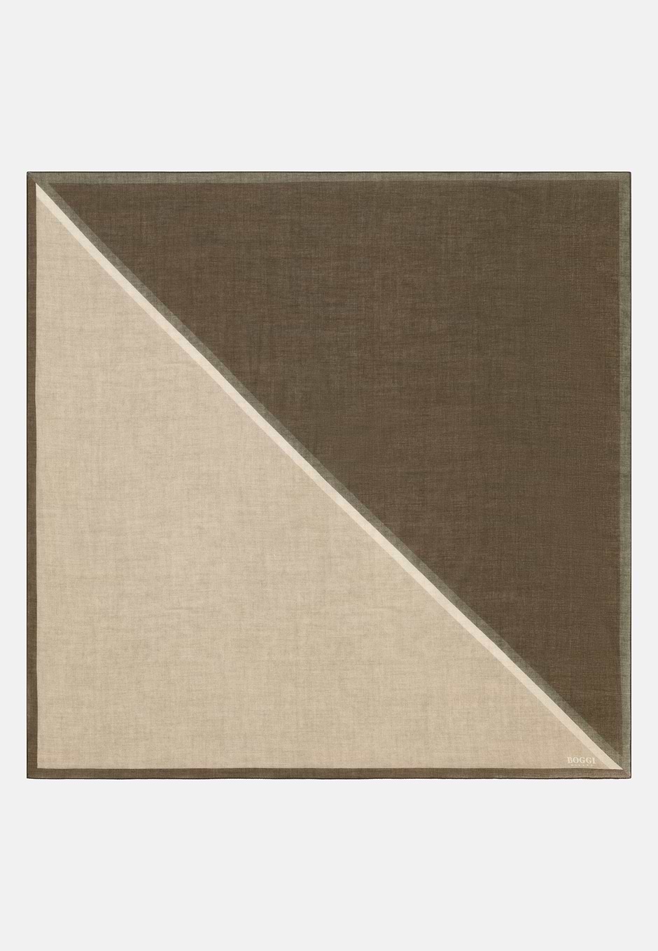Colour Block Cotton Bandana, Taupe, hi-res