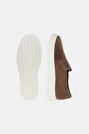 Suede Slip-Ons, Taupe, hi-res