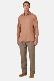 Regular Fit Linen Shirt, Rot, hi-res