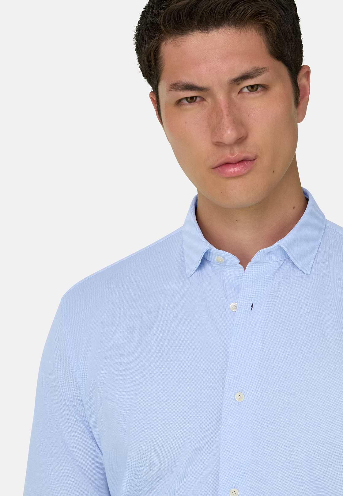 Regular Fit Cotton Jersey Polo Shirt, Light Blue, hi-res, 4