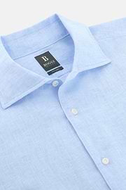 Hemd Aus Leinen Regular Fit, Blau, thumb, 5