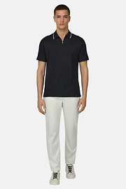 Supima Interlock Half Zip Polo, , thumb, 1
