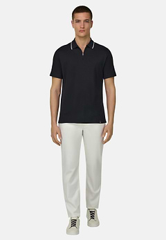 Supima Interlock Half Zip Polo