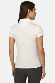 Polo en lin extensible, Blanc, thumb, 3