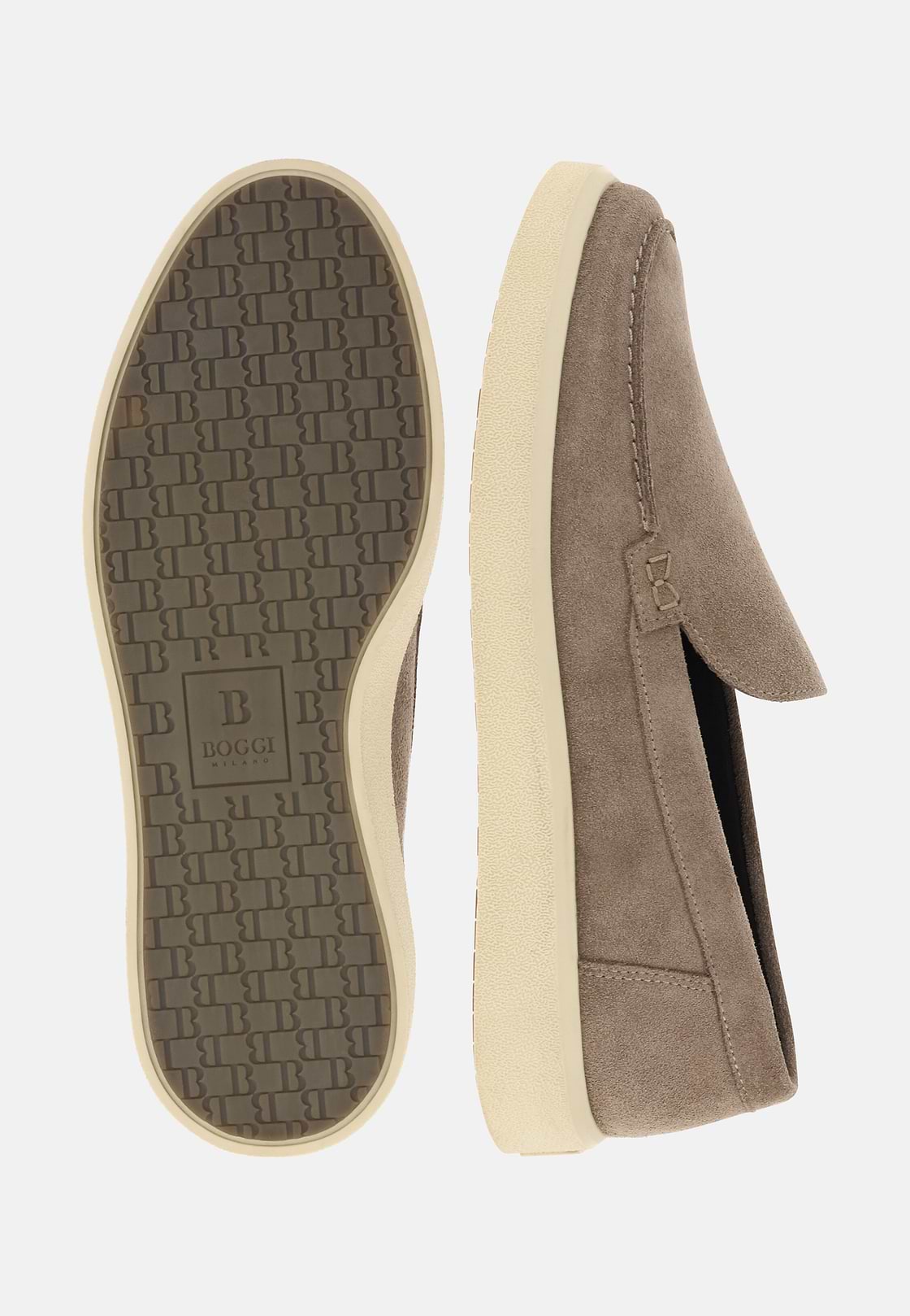 STRATUS Loafers in Suede Leather, Taupe, hi-res, 4