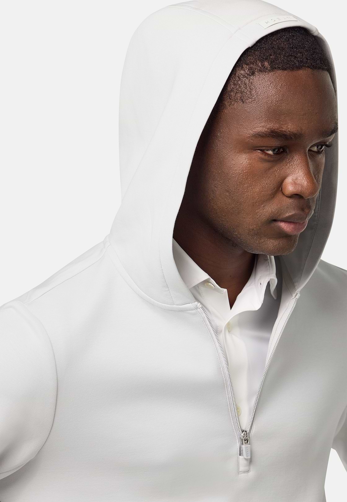 Sudadera con capucha y media cremallera, Hielo, hi-res