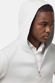 Sudadera con capucha y media cremallera, Hielo, hi-res