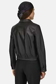 Genuine Leather Jacket, Brown, thumb, 3