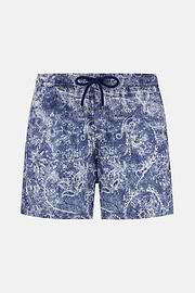 Paisley Print Swimsuit, Blue, hi-res