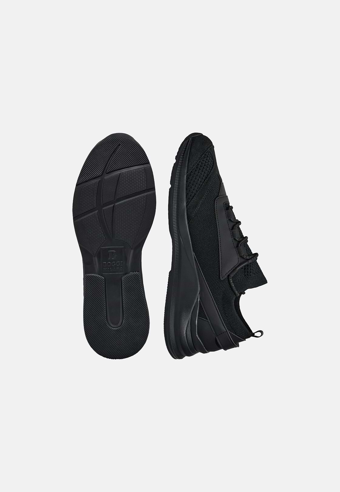 Sneakers Tech En Jersey, Noir, hi-res